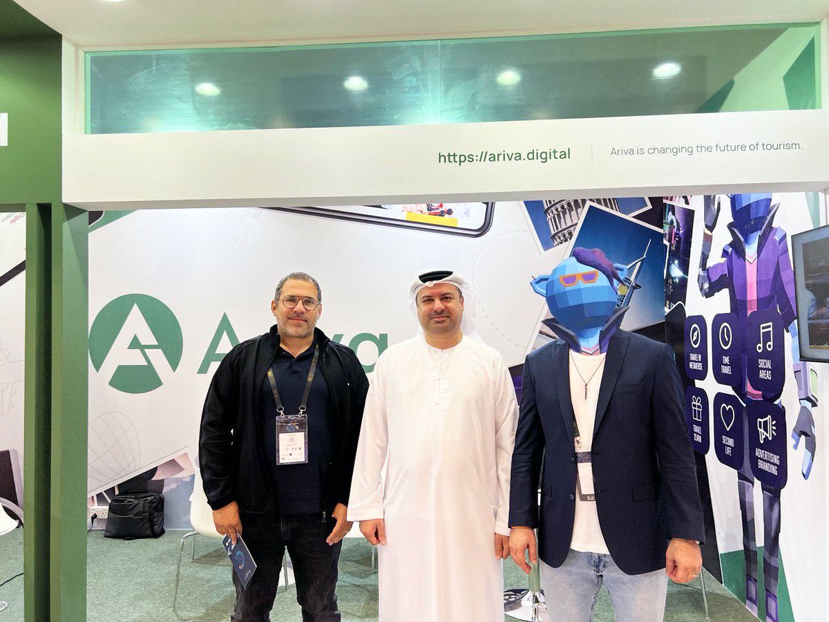 Very nice meeting with ⁦@drmarwan⁩ CEO of the #dubaiblockchaincenter at the #Ariva booth - we discussed about #wonderland and trust me great ideas came out from this meeting. ⁦@ArivaWonderland⁩