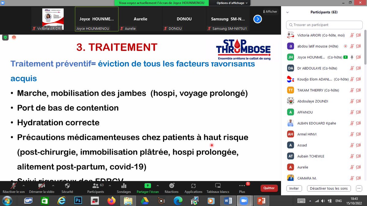 SThrombose's tweet photo. #JMT2022
Le 15 Octobre dernier s'est tenue via Zoom, notre 1ère conférence annuelle.  
Quatorze (14) pays ont été représentés. Le participation élevée témoigne du succès de la conférence. 
Rdv en 2023. 
 #stopthrombose  #WTD22 #MTEV #thrombosis  #JMT22 #santé #Afrique https://t.co/kHq2cEYukO