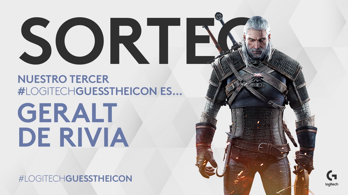 LogitechG_ES's tweet photo. Ahora sí que sí, ha llegado la hora 😎 Nuestro tercer #LogitechGuessTheIcon es… ¡GERALT DE RIVIA! Enhorabuena @raumat2, te llevas el super premio 🎉 No os olvidéis que... ¡En breves nuevo sorteo! 😝🙌 https://t.co/CYnisnQOKu