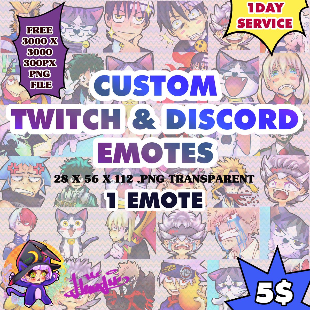 helloottit's tweet photo. Ready for open commisions for personal #twitch emote & discord emote #emote #commisions #gfx #graphicforstreamer #discord #smallstreamers #anime https://t.co/PPF5mJtX9A
