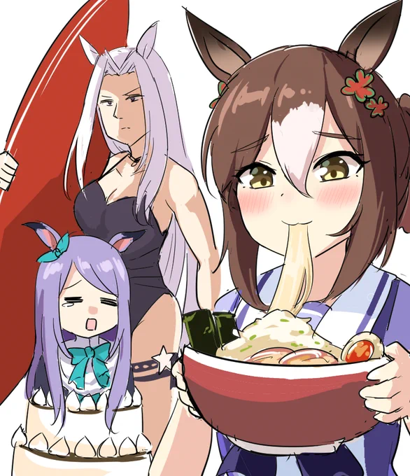 ラーメンを食べるファインモーション 