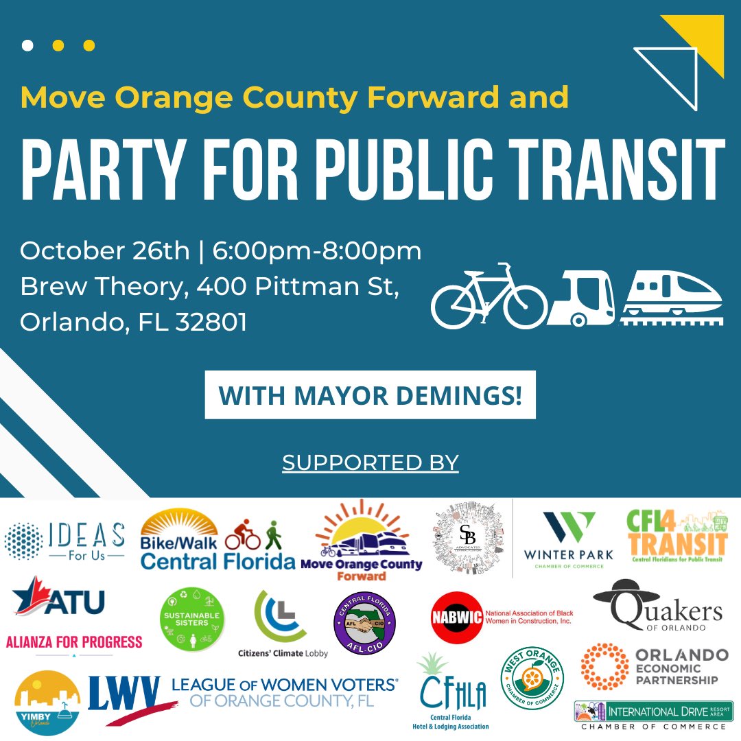 myurbangen's tweet photo. Let’s party next Wednesday then vote YES for transportation by November 8th. #MoveOrangeCountyForward https://t.co/NbMCVTYSdq