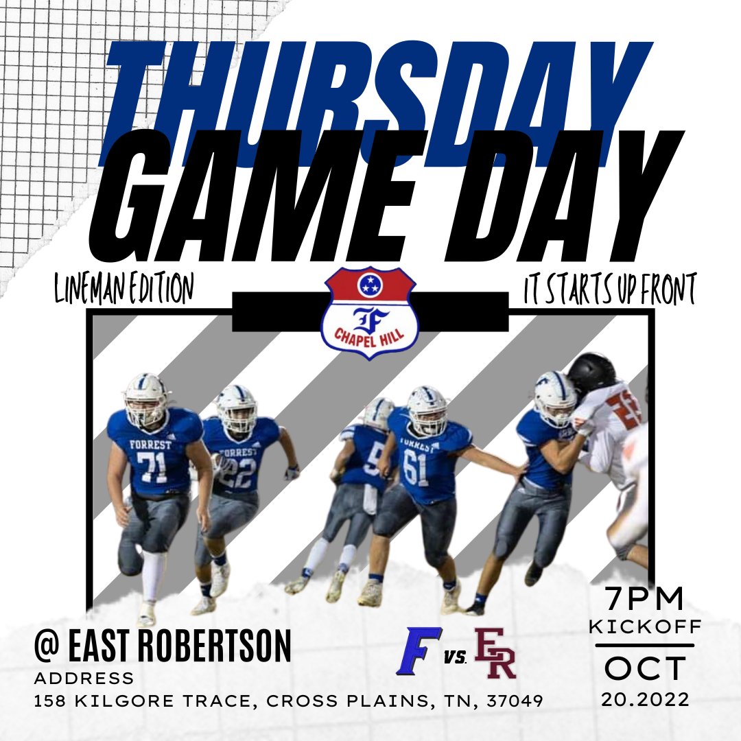 ForrestRockets's tweet photo. It's GAME DAY and it starts up front in the trenches. This is a Lineman appreciation post! Thank You for handling the front line tonight and every game night‼️ #oline # dline #openitup #holdthemback #ittakeseveryone #forrestfootball #letsdothis https://t.co/YTmvK4O5JP