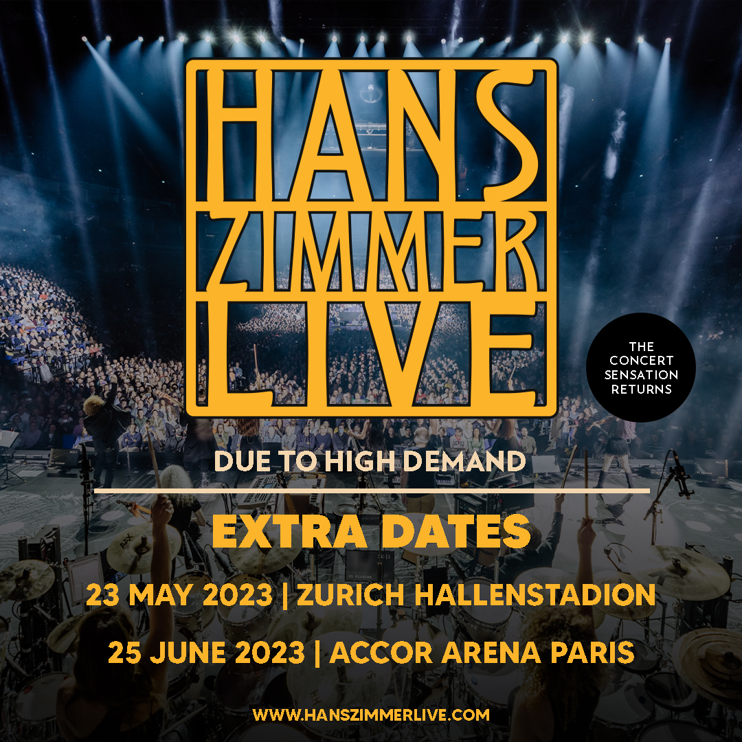 We're delighted to confirm additional shows, due to high demand, in Zurich at Hallenstadion and Paris at @Accor_Arena to our 2023 European tour. Tickets will go on sale October 25 2022 at 10am CET here: hanszimmerlive.com #HansZimmerlive