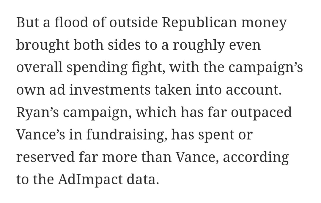 Team Ryan continues to handle business on our own. Closest polling average of any Senate race in the country, parity on TV with no national Dem outside help and the largest coordinated organizing program in the country, also with no national help. 💪💪💪 washingtonpost.com/politics/2022/…