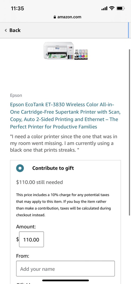cardboarddreaml's tweet photo. $110 to go on her new printer for her classroom can we do it #clearthelist make her one happy teacher !! #wishlist #secretgift #wishes #donate #amazonprime #BlackFriday #BetterTogether #breaking_news #BreakingNews #gifts #KindnessMatters https://t.co/G5xsf7RIoe