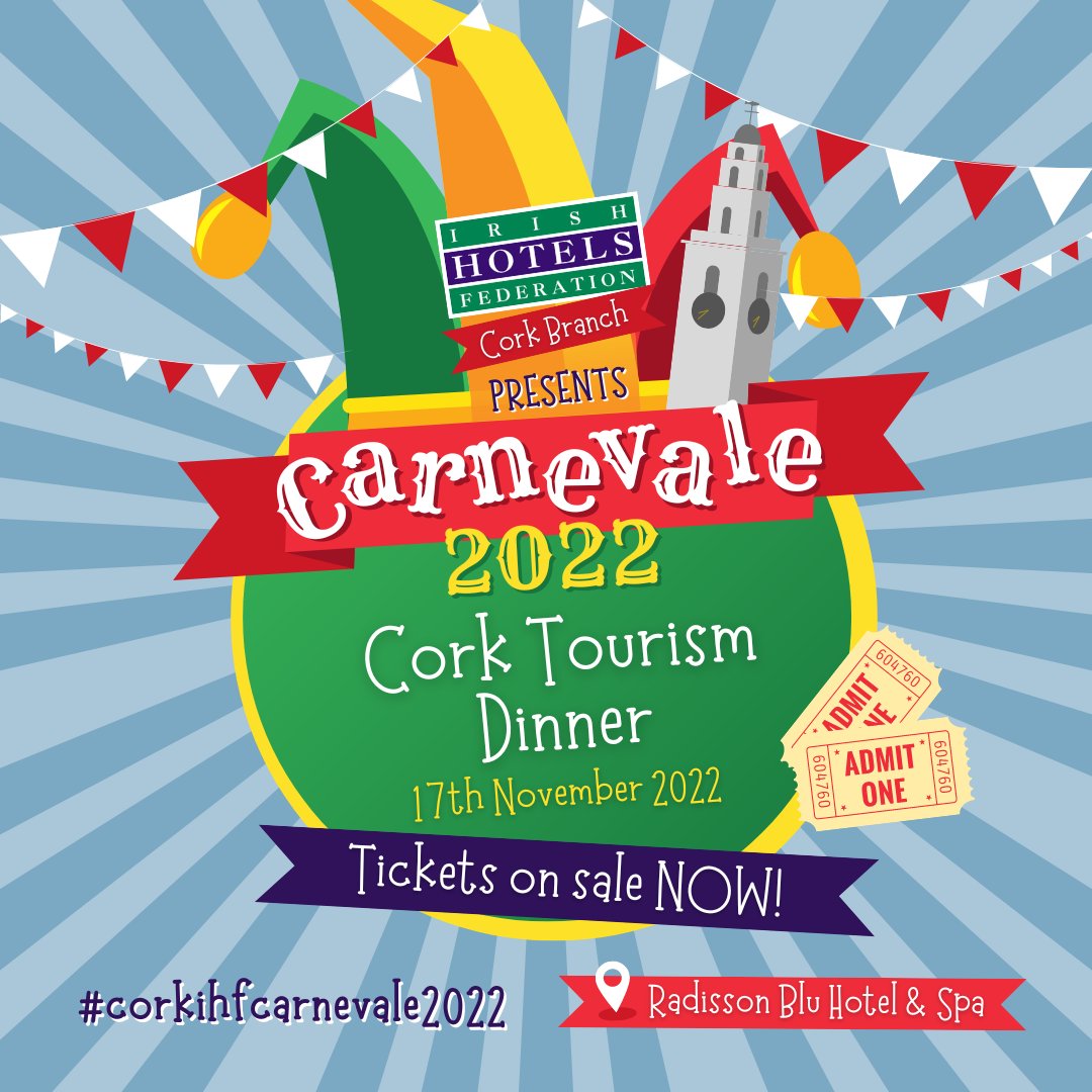 Tickets are flying out the door for the IHF Cork Branch Tourism Dinner on 17th Nov in the Radisson Blu Hotel &amp; Spa Cork! 
Book tickets now at bit.ly/3MTmi3G
For full launch details inc press release, visit the IHF Cork LinkedIn page at linkedin.com/feed/update/ur…