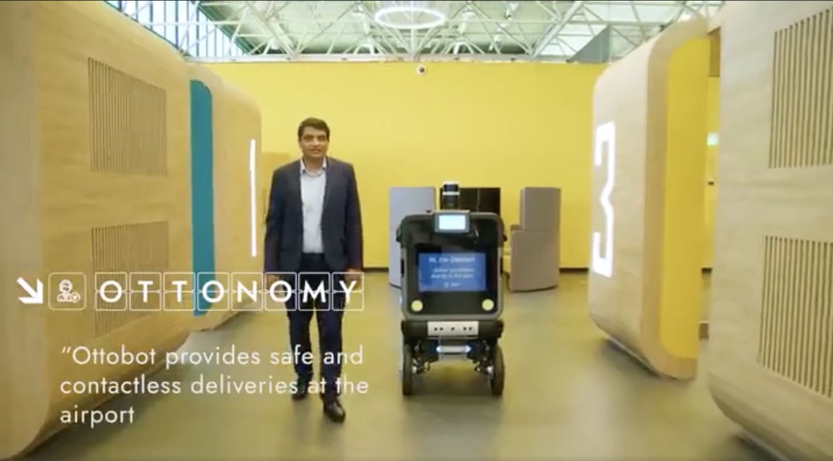 Ottonomy_IO's tweet image. #RobotsWorldwide .. ohh wait #Ottobots_2Worldwide.
Check out the swag 👉  #AshishGupta @hardik_sharma  with #Ottobots2_0 stealing the show in #Rome, #EU, and #Dubai, #UAE 
@AeroportidiRoma @GITEX_GLOBAL
#ottobots2_0 #OttonomyIO #deliveryrobots #robotdelivers