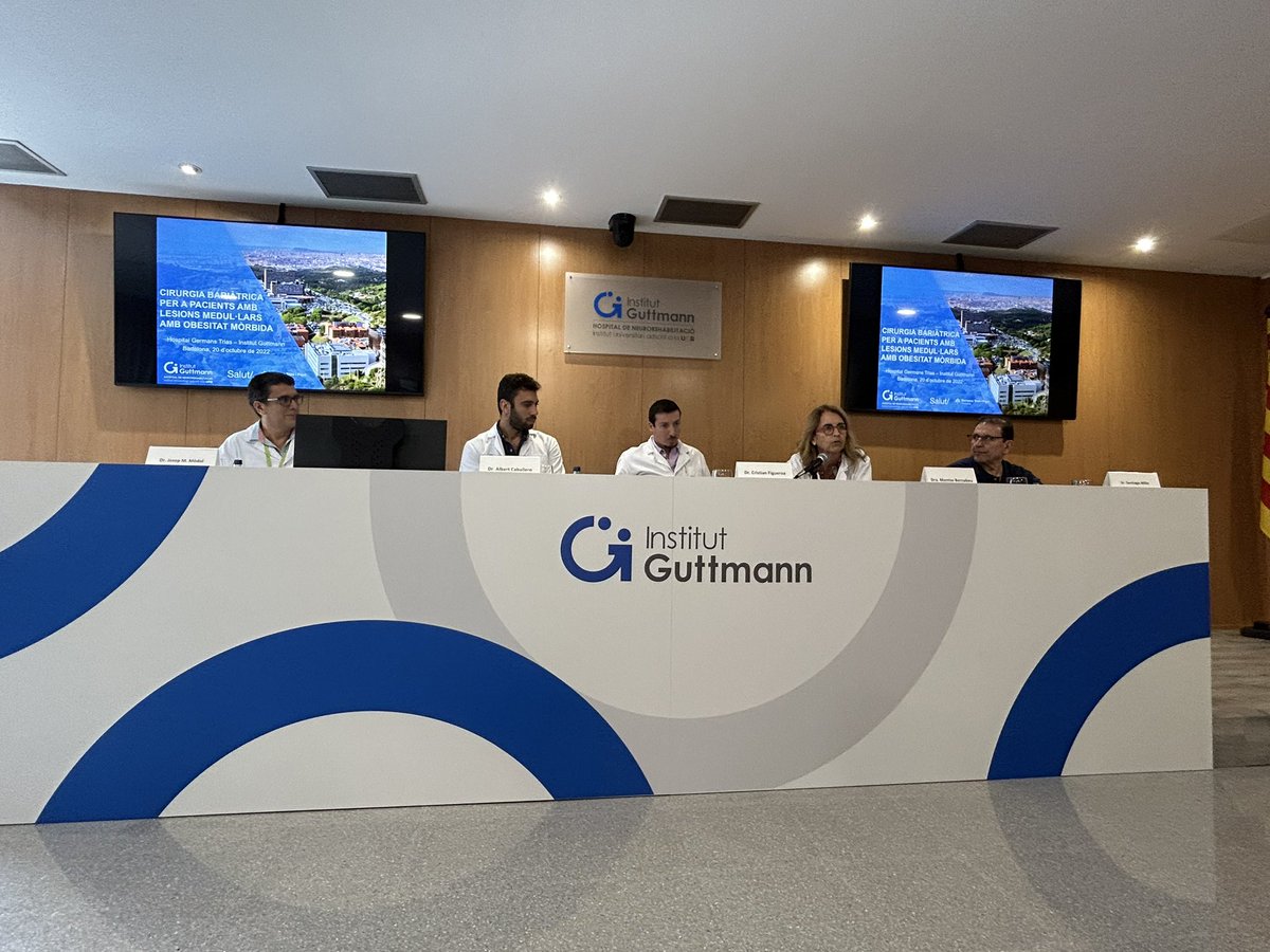 Jose M. Balibrea MD, PhD, FACS (@balibreajose) on Twitter photo Hoy hemos presentado nuestro programa de cirugía bariátrica en lesionados medulares. Proyecto pionero desarrollado entre <a href="/IGuttmann/">INSTITUT GUTTMANN</a> y <a href="/hgermanstrias/">Hosp. Germans Trias</a> diseñado para pacientes de alta complejidad
#SoMe4Surgery <a href="/JordiTarasco/">Jordi Tarascó, MD PhD</a> <a href="/PelliteroSilvia/">Silvia Pellitero</a> <a href="/DrPau/">Dr. Pau Moreno</a> <a href="/aec_obesidad/">AEC-SECO</a> <a href="/dr_acaballerob/">ACaballero</a> Hoy hemos presentado nuestro programa de cirugía bariátrica en lesionados medulares. Proyecto pionero desarrollado entre <a href="/IGuttmann/">INSTITUT GUTTMANN</a> y <a href="/hgermanstrias/">Hosp. Germans Trias</a> diseñado para pacientes de alta complejidad
#SoMe4Surgery <a href="/JordiTarasco/">Jordi Tarascó, MD PhD</a> <a href="/PelliteroSilvia/">Silvia Pellitero</a> <a href="/DrPau/">Dr. Pau Moreno</a> <a href="/aec_obesidad/">AEC-SECO</a> <a href="/dr_acaballerob/">ACaballero</a>