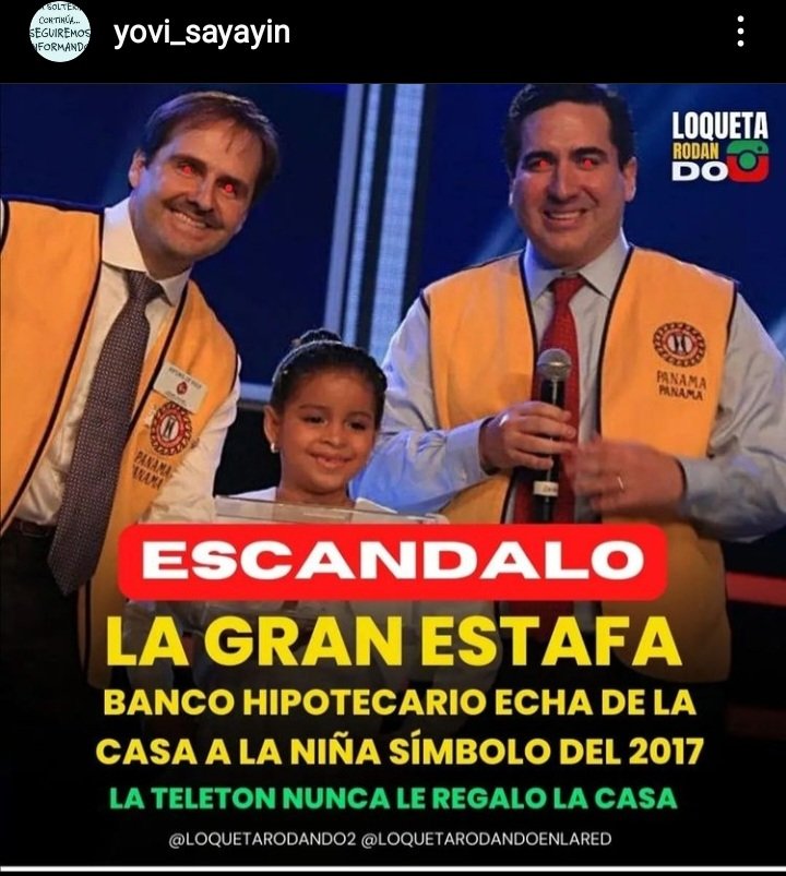 Esta niña y su familia,  que si necesita auxilio económico la sacan de su casa, pero el auxilio se lo dan a una Diputada que no necesita.