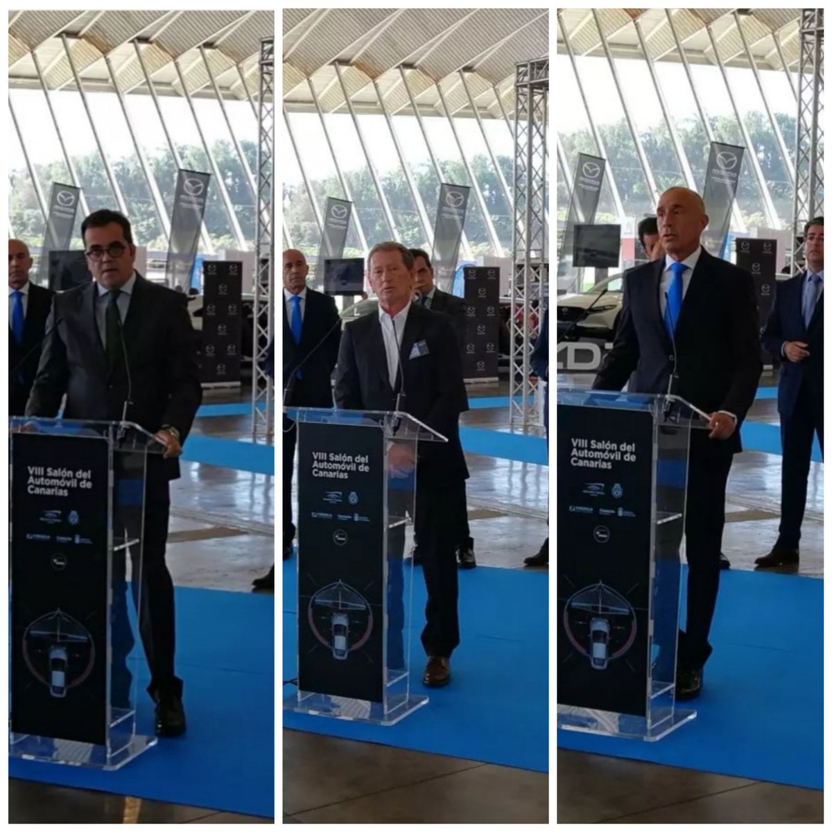 recintoferialtf's tweet photo. 🚙 Inauguración del VIII del Salón del Automóvil con el pte @CabildoTenerife @PedroMartinTfe; el pte @FREDICAcanarias, Jesús Orozco; dtor gral Comercio, David Mille; la Dtra Insular Ermitas Moreira ; y el director de Estrategia Corporativa  del Grupo DISA, Florencio de la Rosa. https://t.co/VYmmYtYqeB