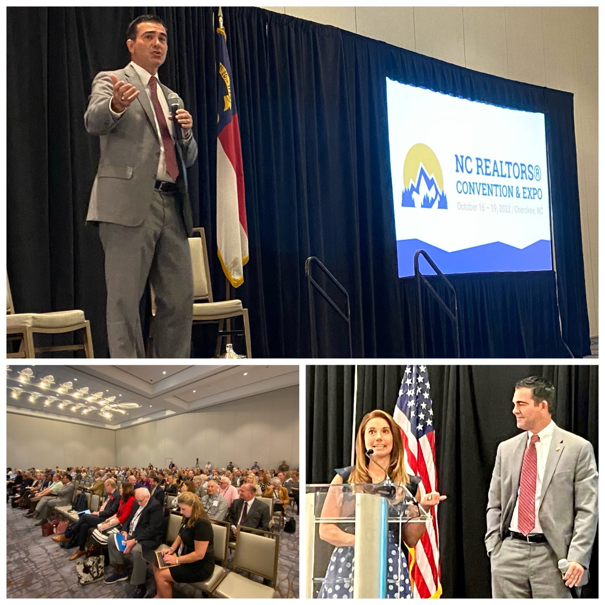 JenniferAStoops's tweet photo. Thank you @JohnRayBradford for taking time out of your crazy, busy schedule to speak at the @ncrealtors convention. We appreciate you and all you do for the Realtors and our state! 
#votebradford #ncd98 #realtorlife https://t.co/XDYjlCjDHI