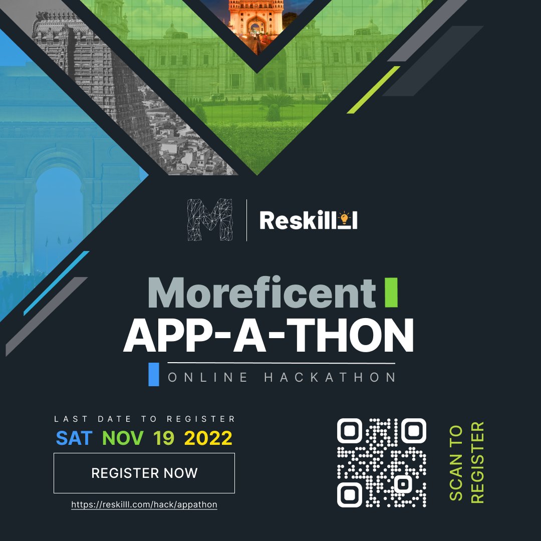 Reskilll's tweet photo. #hackathon - Registrations open for @moreficent App-a-thon #onlinehack. Moreficent runs a standard desktop applications, like #Android Studio, in cloud & stream user interface to browser.
#swags for every project created, Cash Rewards for top 3 teams.
https://t.co/Sf8ZxZSZLr https://t.co/GeNcBDDFZX
