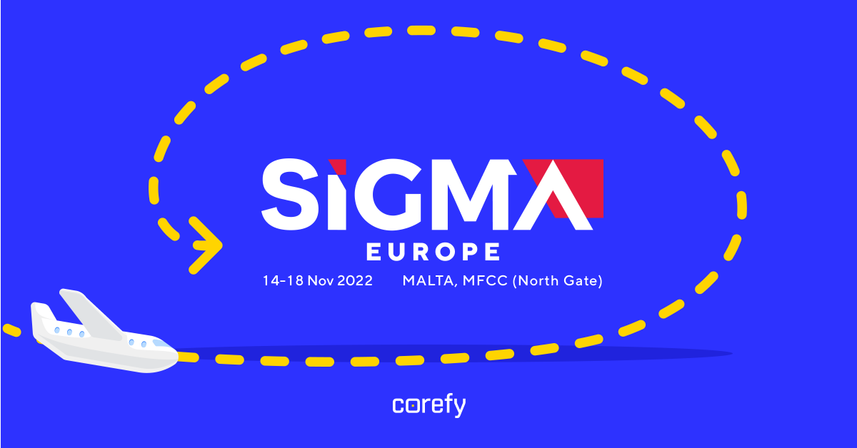 insidecorefy's tweet photo. Let's meet at SiGMA Europe!
We're coming to Malta on 14-18 Nov 2022 to attend SiGMA @iGamingSummit ๐ฃ
Come and meet us at the BR 123 stand. We'd be happy to see you!
#SiGMA #Gaming #Casino #SportsBetting #Gambling #iGaming #Corefy https://t.co/8xyO8KWaD7