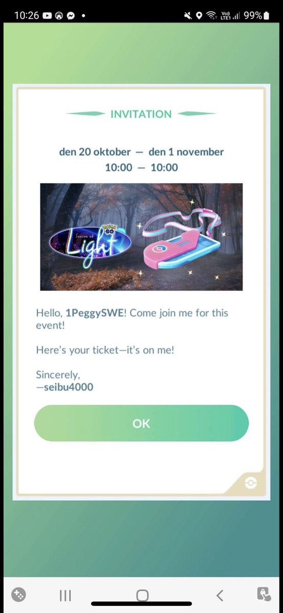 1Peggy97's tweet photo. You spoil me so much ❤️
THANK YOU 🌷🙏🏻
@SamuelP91 for my Litwick ticket 🥰
I missed the screenshot 🙈
@s4e0i0b0u for my Teddy ticket 🥰
@ItsNatuDay for my Halloween ticket 🥰
#lovemyfriends #BFFFF #pokemongo https://t.co/qu1zjTeGAT