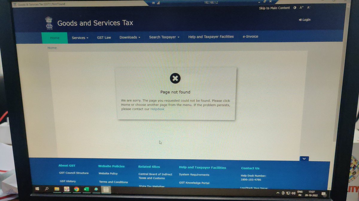 ktkexcise's tweet photo. @cbic_india @GST_Council @Infosys_GSTN @Infosys @nsitharamanoffc @BimalGST 
Error from last 5 hours, please do needful. Don't push people in horrible area. https://t.co/yXmt0sTN3D