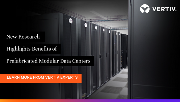 Vertiv's tweet image. A top benefit of #prefabricated and #modulardatacenter solutions identified by @OmdiaHQ research is faster scalability. Shortening the timeline for expansion can also reduce the need to overbuild based on future demand, lowering CAPEX costs. More benefits ms.spr.ly/6013dGs77