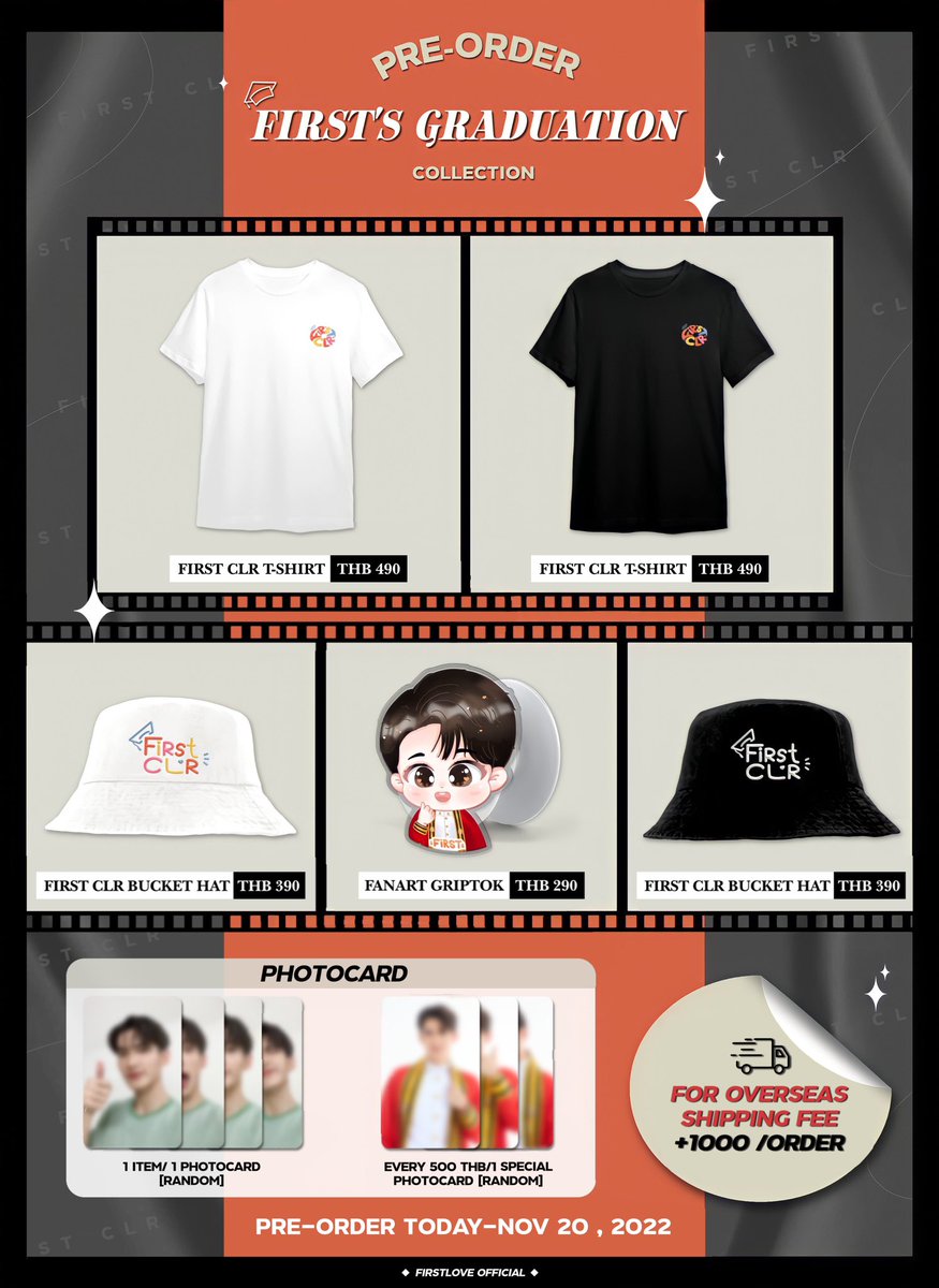 FirstLoveofc_'s tweet photo. ✧Pre-Order Graduation Collection for #FirstfhGraduation Project 

สำหรับจัดส่งในประเทศไทย
Domestic Shipping 
https://t.co/HLGSwgT5Oj

For Overseas Shipping
https://t.co/vcFjFf8Hwj

Pre-Order Today - NOV 20, 2022 

For more details, please DM

#First_Chalongrat #รักแรกของเฟริสท์ https://t.co/t7k9R0xNZ5