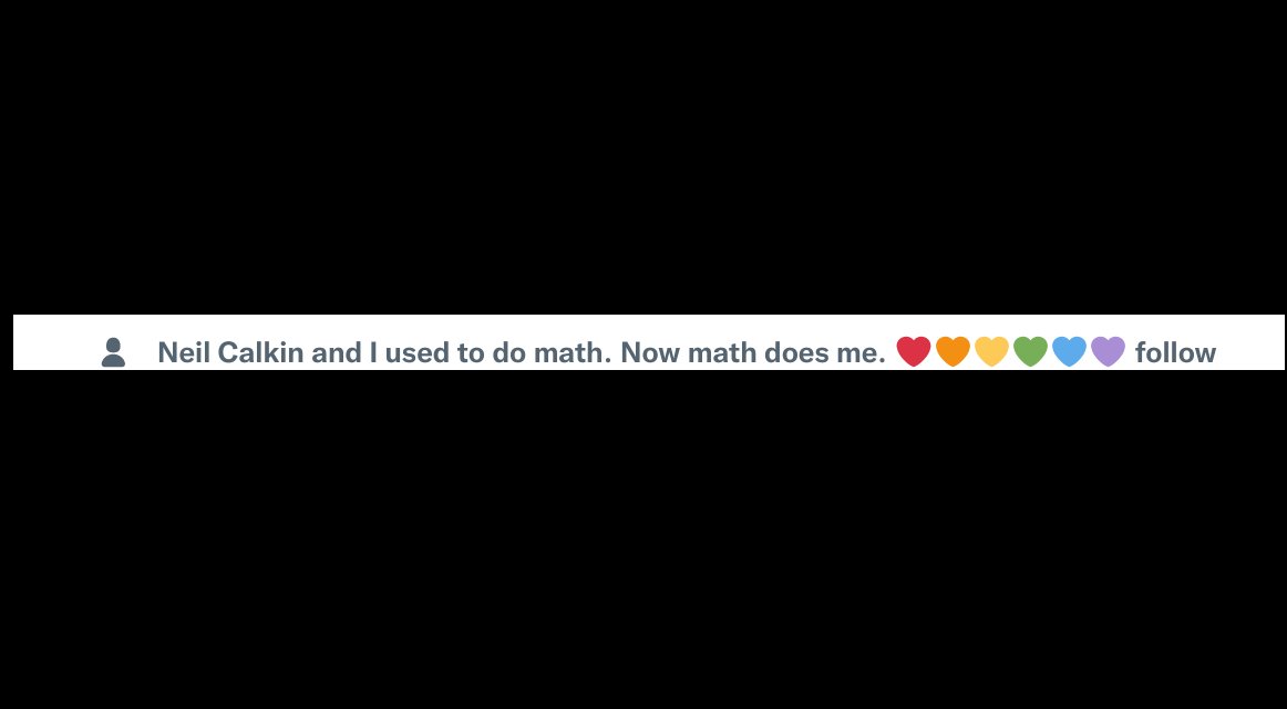egallagherSC's tweet photo. @algorithmachine @neil_calkin This popped up in my feed and I was very confused by the fact that someone's username was "Neil Calkin and I used to do math" https://t.co/K0SgQqC6mf
