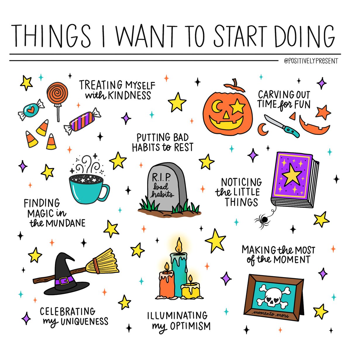 positivepresent's tweet photo. Things I’m working on! 🎃 https://t.co/8rjJGSs9s7