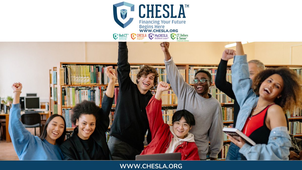 CHESLALoans's tweet photo. CHESLA is committed to helping students. Learn more at https://t.co/qi26sO5Q3p
#college #studentdebt #education #highered #highereducation #money #students #collegecash #finlit #financialeducation #refiCT #scholarships #CountOnCHESLA #studentloans https://t.co/UEEu0W3NOi