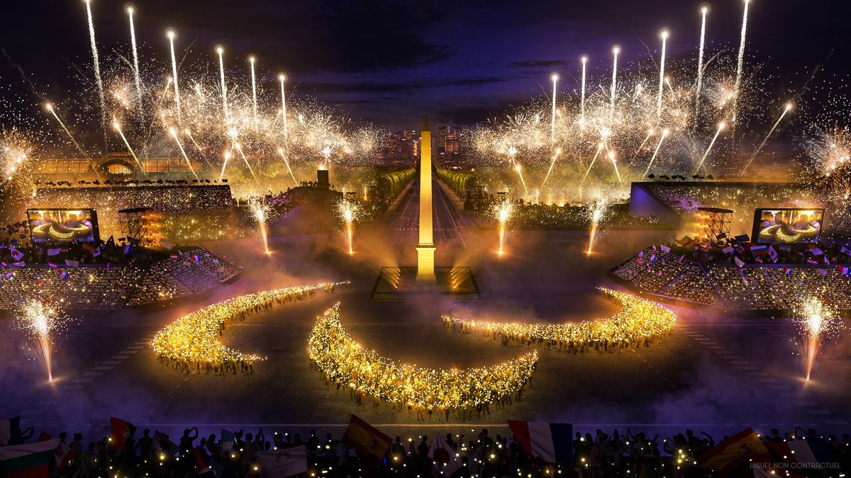 Les tous premiers Jeux Paralympiques de l'histoire de France s'ouvriront au cœur de @Paris, depuis le bas des Champs-Élysées jusqu'à la place de la Concorde ! Avec #Paris2024, ouvrons grand les Jeux.