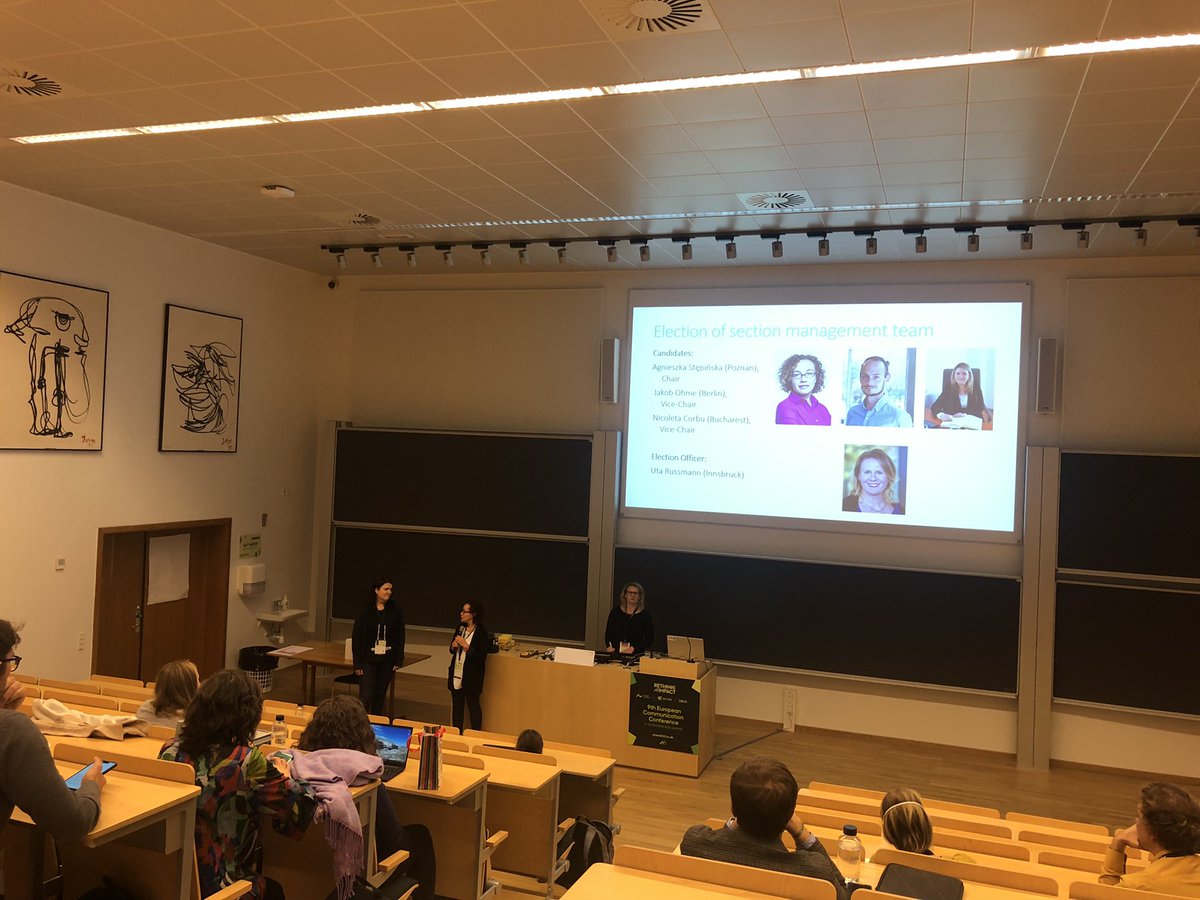 Delia Balaban (@balabandelia) on Twitter photo Congratulations to the new elected <a href="/ECREA_eu/">ecrea_eu</a> #PolComm section management team Agnieszka Stepinska, <a href="/nicoleta_corbu/">Nicoleta Corbu</a> & <a href="/dscheykopp/">Jakob Ohme</a>
Thank you so much Melanie Magin for your service to our section #ecrea2022 Congratulations to the new elected <a href="/ECREA_eu/">ecrea_eu</a> #PolComm section management team Agnieszka Stepinska, <a href="/nicoleta_corbu/">Nicoleta Corbu</a> & <a href="/dscheykopp/">Jakob Ohme</a>
Thank you so much Melanie Magin for your service to our section #ecrea2022