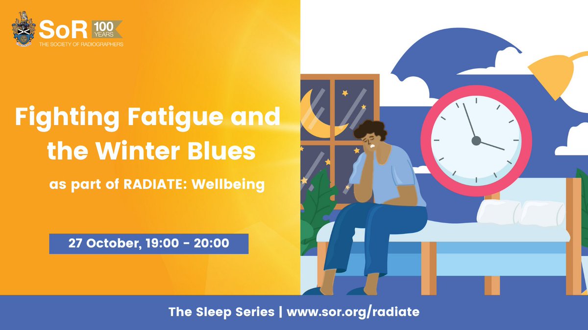 📅 One week to go until our second instalment of #TheSleepSeries with <a href="/DrSophieBostock/">thesleepscientist.com</a>! <a href="/SCoRMembers/">SCoR Members</a> register at bit.ly/sor-radiate #sleepmatters #radiatewellbeing