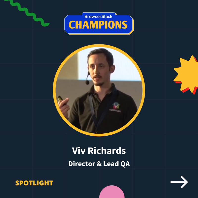 browserstack's tweet photo. In this edition of #BrowserStackChampions spotlight, we have @11vlr, Director &amp; Lead QA Consultant at @rdconsultingltd, and Platform Test Lead at @EqualExperts.  🙌

➡️ Swipe to learn more about him.
