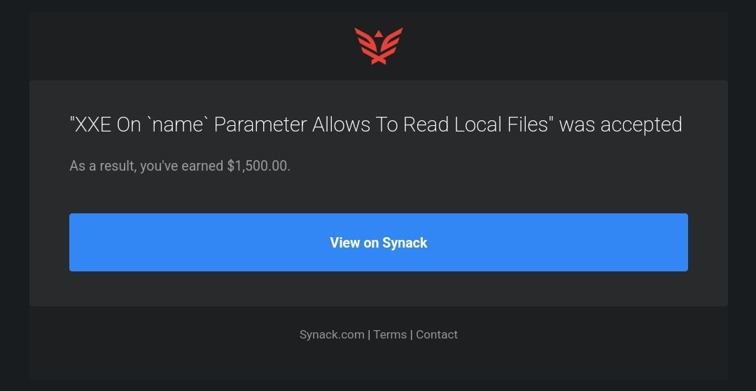 Got my first ever XXE accepted on <a href="/SynackRedTeam/">Synack Red Team</a>.

Here's a writeup on how I did it: kuldeep.io/posts/second-o…