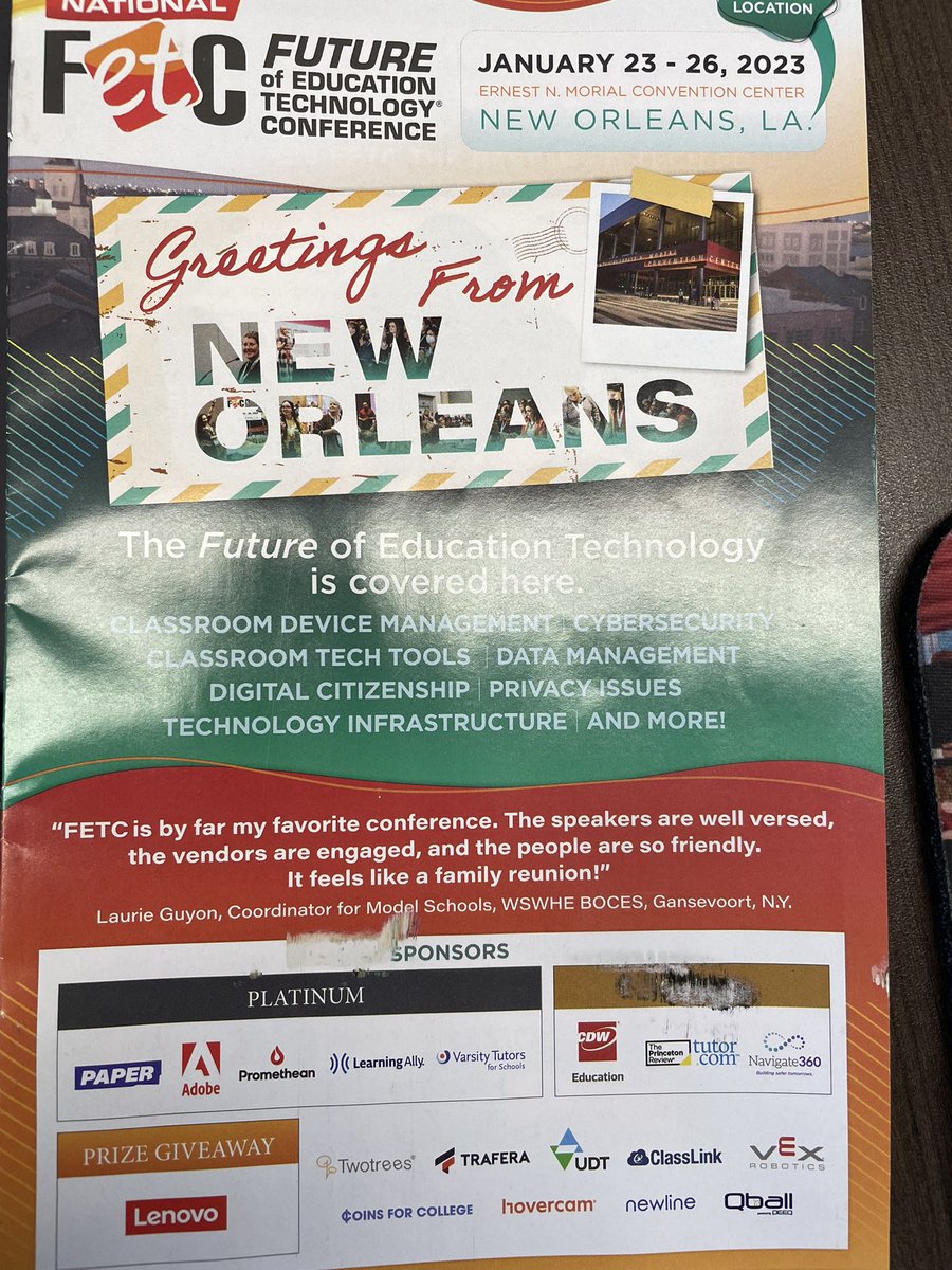 When you find your name on the flyer! Cannot wait for #FETC in NOLA!!