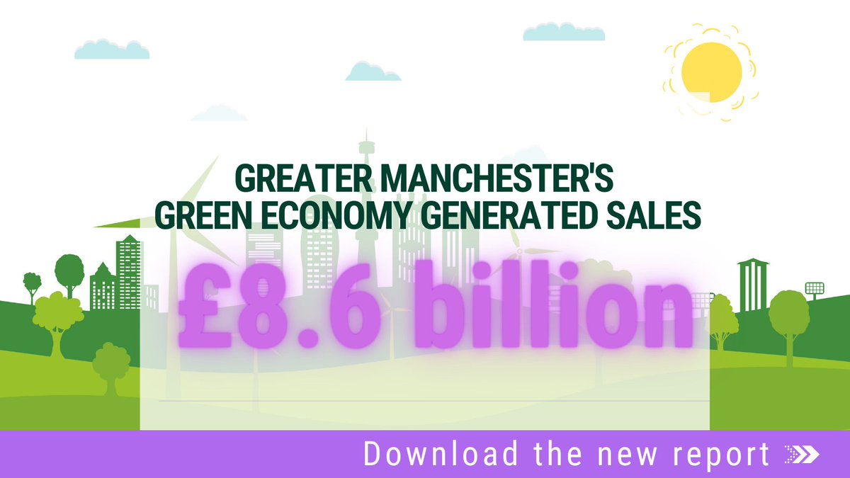 New report by @UKGreenEconomy shows that Manchester is home to England’s third biggest green economy🍃 Learn more and read the full report📗 bit.ly/3gn0QI5 #GreenEconomy #InvestinManchester #Greentechnologies #MIDAS