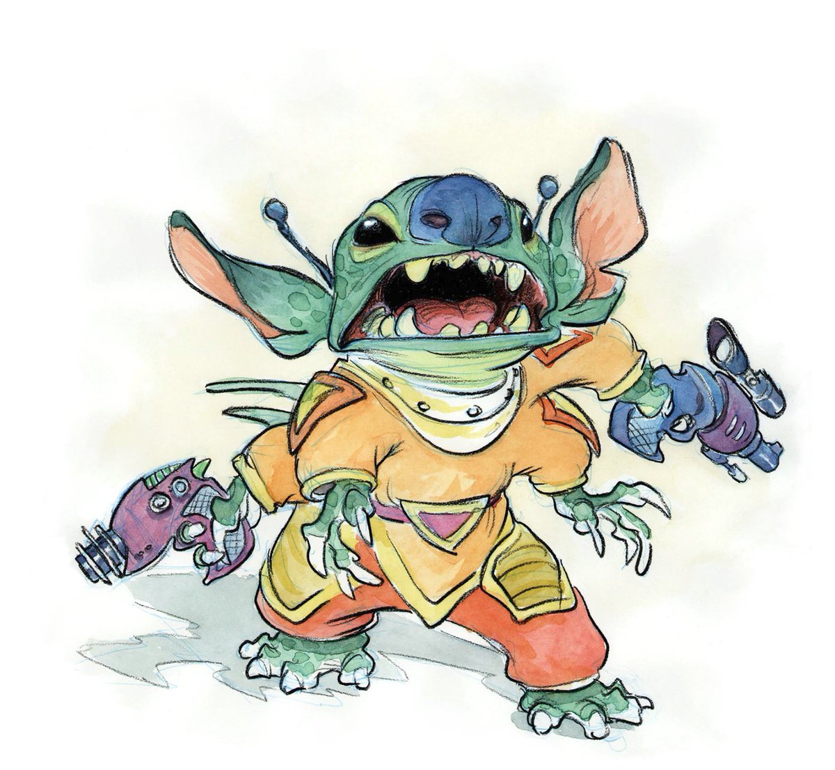 ani_obsessive's tweet photo. Concept art by Chris Sanders for Lilo &amp; Stitch (2002), dir. Chris Sanders and Dean DeBlois, Walt Disney Feature Animation https://t.co/vn8gr7CXxs