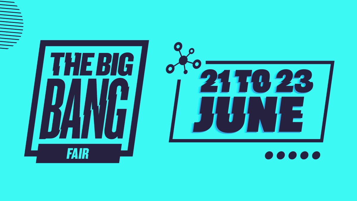 BigBangUKSTEM's tweet photo. Spark curiosity and challenge your students’ perception of #STEM at The #BigBangFair, on 21 to 23 June 2023 at the NEC in Birmingham!

Bookings will open in January 2023 - you won't want to miss it. ✈️🍃✨ 

Learn more: https://t.co/pMkhURjAxO https://t.co/7sSxjItoOF