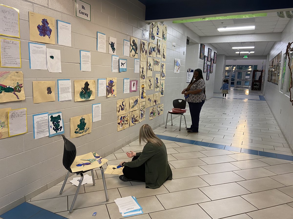 SPEDInstructPM's tweet photo. We are WILD 🦒🦓🐅🐘 about Reading‼️ Our Agents 🕵🏽‍♀️ are putting the final touches on their student work displays for Literacy Night. It’s going to be “Lit”! 😂🔥💯📚#sneakpeek #LitNight #ArtIntegration #ExcellenceiswhatWEdo @ArtsNOW1 @GaDOE_FineArts @AnnLPGA @ReneeEv1446 https://t.co/Ie9v2uY3rw