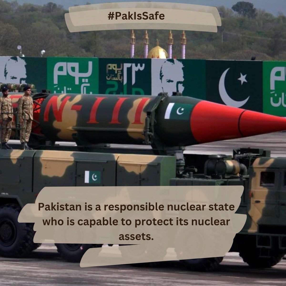 shahjee3024's tweet photo. Our nuclear assets are in the safe hands #PakIsSafe https://t.co/3w1SQovsp7