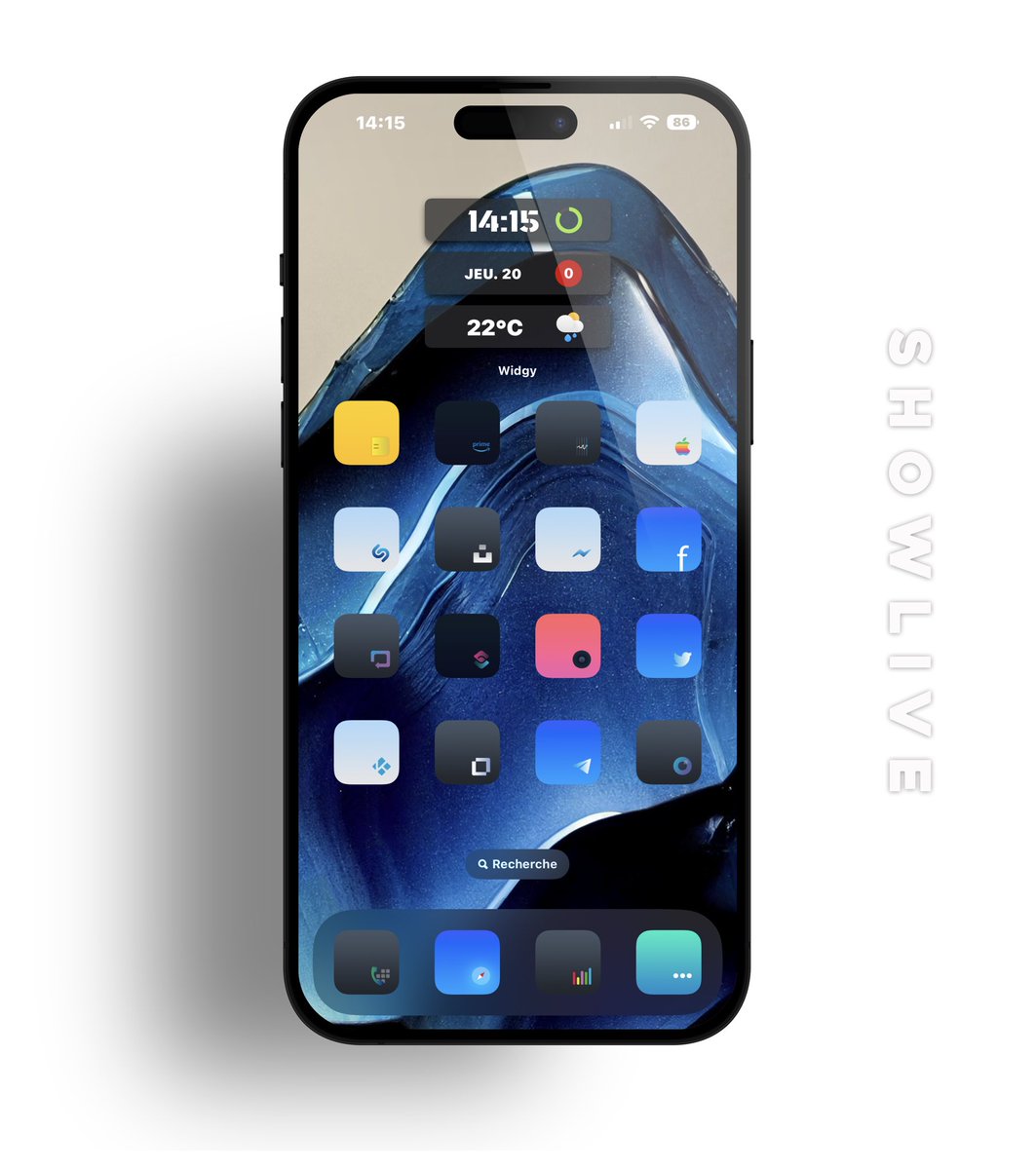 TeboulDavid1's tweet photo. Thursday with custom weather icons with #Widgy on #iPhone14ProMax ๐ด๐ด๐ด
.
.
๐ Icons @Enter_Apps
.
.
#ios16homescreen
#iOS1603
#iconboard
#ios16icons
#shortcuts
#Wallpaper ?
#iPhone14ProMax https://t.co/RlD4BsjJlo