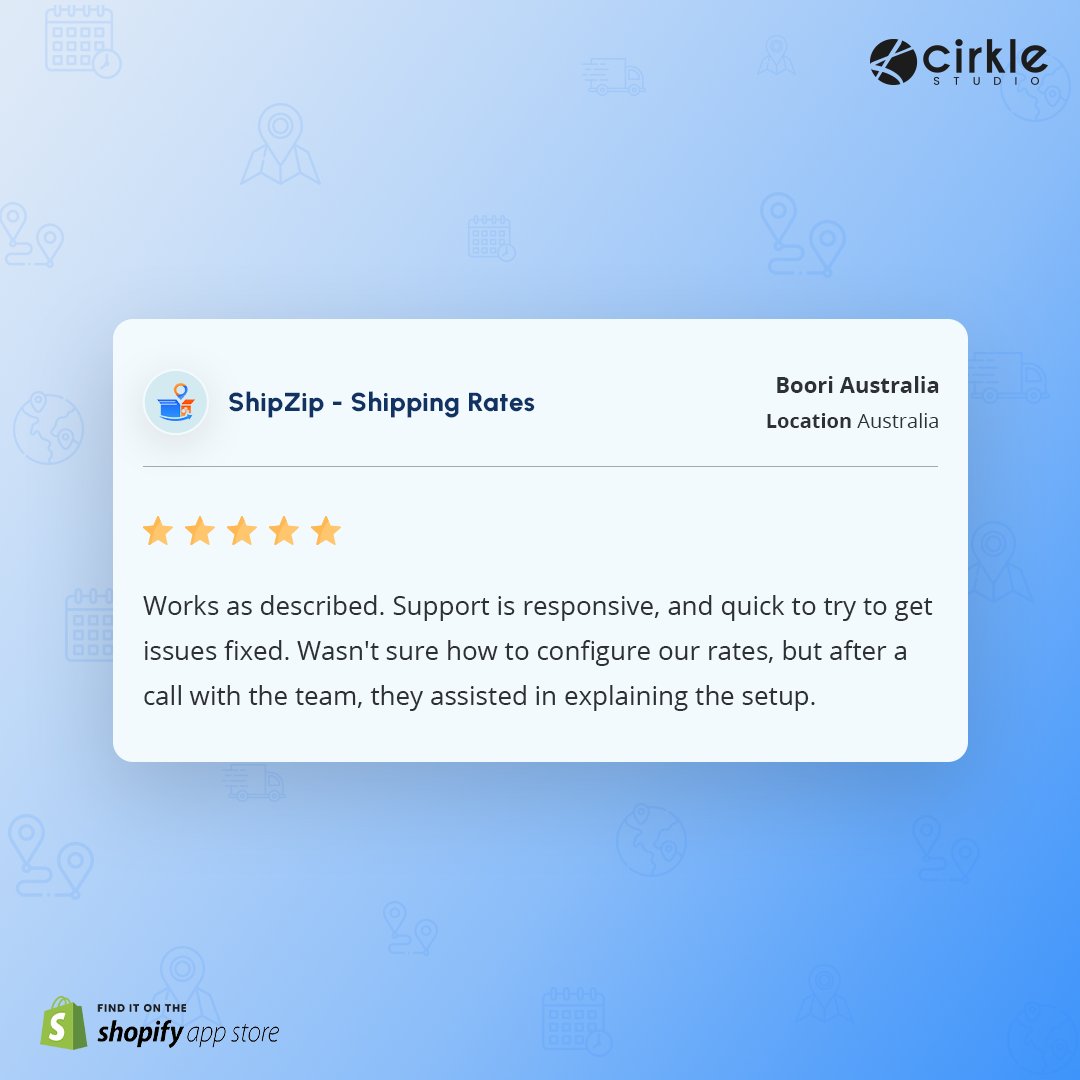 cirklestudio's tweet photo. Thank you for feedback on our all in one shipping rate Shopify app: ShipZip - Shipping Rates😊
App : https://t.co/ZdzJrQW38t
#Shipzip #Shopify #ShippingRate https://t.co/adYXdfOfxZ