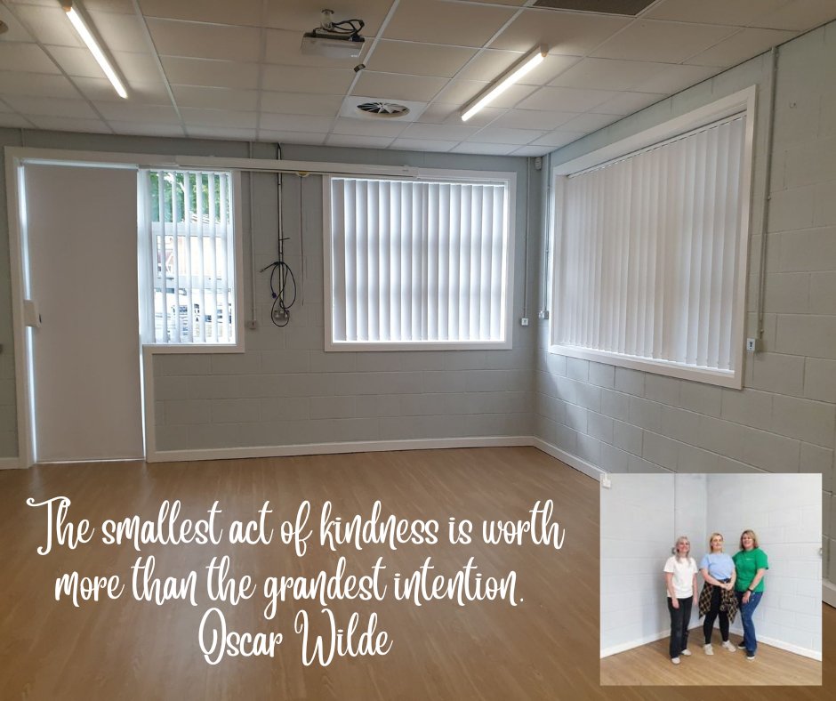 With great thanks to #arnoldclarkecommunityfund  who awarded us the funds to decorate and refit our studio. The studio is now  more suitable for a larger range of groups supporting our community, we are so very grateful for their support. Thank you!