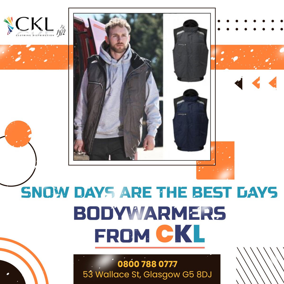 This winter, keep your body warm with our amazing body warmers. 
Visit us on bit.ly/3TF6KCv
Or Shop with us at 53 Wallace Street, Glasgow G5 8DJ
#ckl #snowdays #snowdaysarethebestdays #winterdays #winterclothes #winterclothesarethebest #bodywarmers #winter #winterfashion