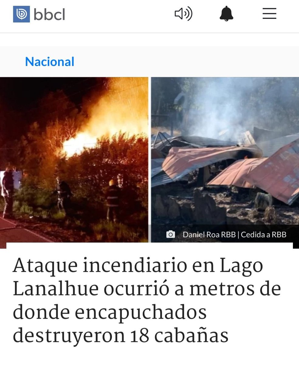 *LANALHUE: UNA LINDA ZONA TURÍSTICA DESTRUIDA POR EL TERRORISMO*

📍Nuevo ataque incendiario afectó a esta zona del Bio Bío, en la comuna de Contulmo, q ha sido foco constante de atentados por parte de violentistas, sin q el Estado sea capaz de brindar seguridad a sus habitantes.