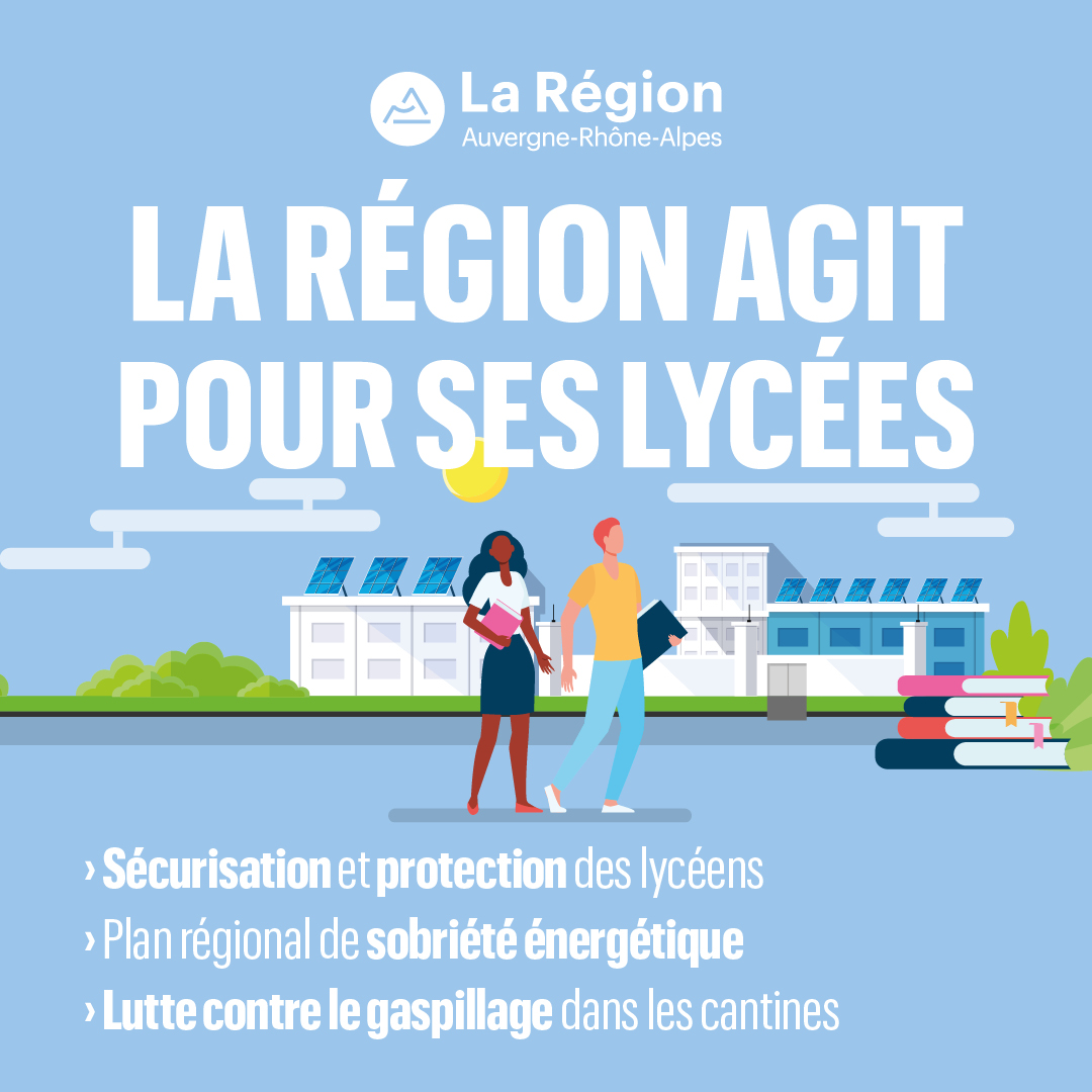 auvergnerhalpes's tweet photo. Sécurisation et protection des lycéens, lancement d'un grand plan de sobriété énergétique, lutte contre le gaspillage alimentaire dans les cantines... la Région agit pour ses lycées.

✅ Plan adopté ce matin en assemblée plénière par nos conseillers régionaux. https://t.co/3Vr853S0xL
