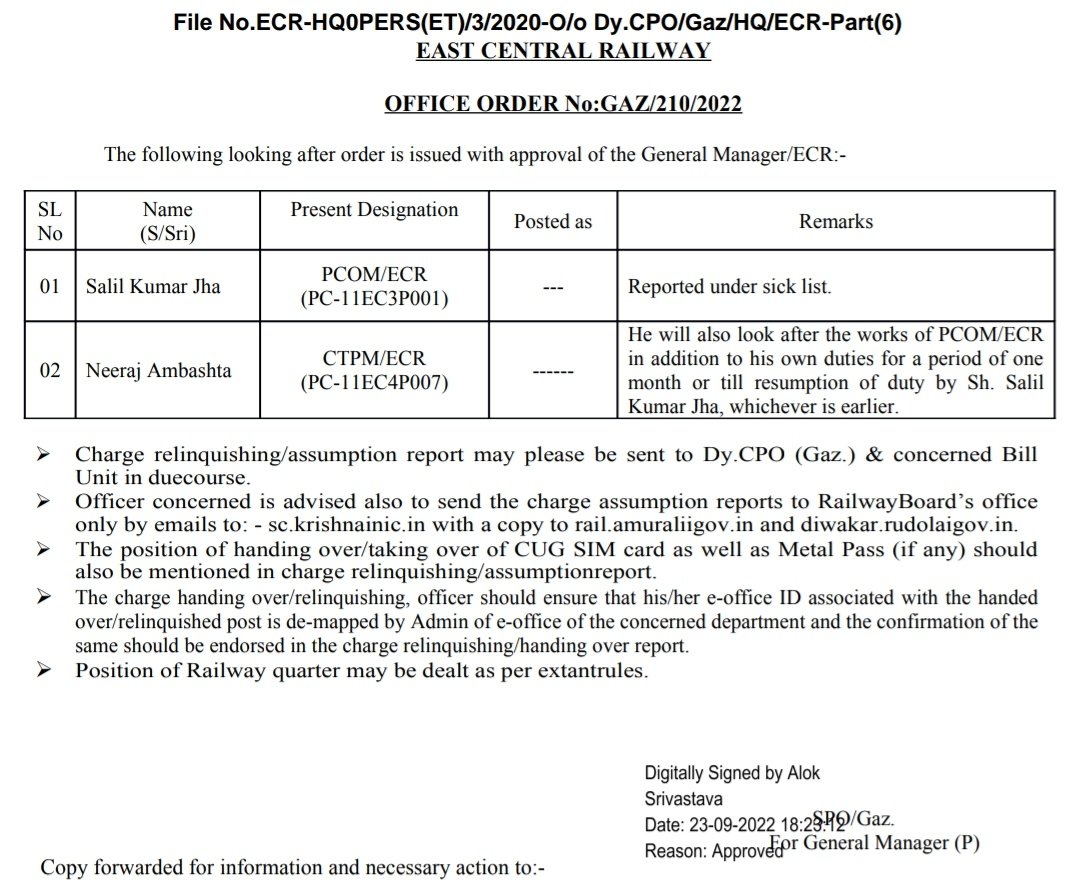 Railwhispers's tweet image. #HightOfManipulation
इसका अंदाजा इस बात से लगाया जा सकता हैकि एक अधिकारी नीरज अम्बस्ठा,जो #DRM सहित कई पदों पर काम करके भी #PCOM/#PCCM नहीं बन सकते,ने #VRS दे दिया और जिसने केवल कोयले की दलाली की वह 6 साल से PCOM/ECR है!
इसमें #MOBD की भूमिका संदिग्ध रही है शुरू से!
@RailMinIndia