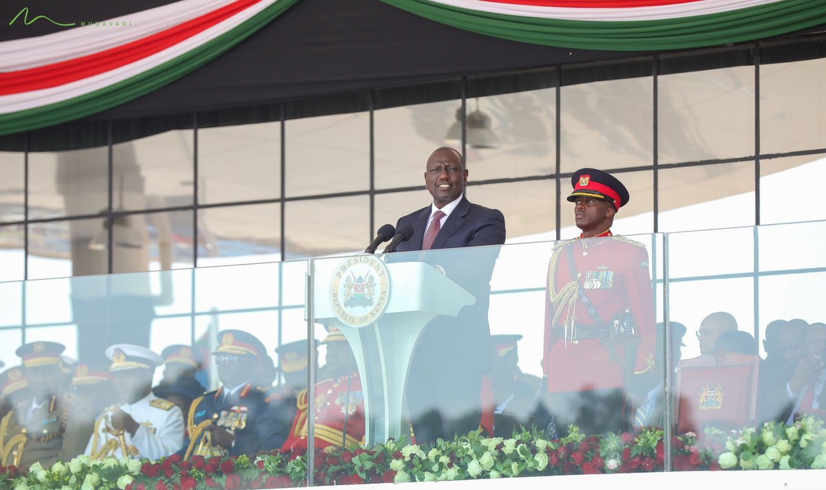 MusaliaMudavadi's tweet photo. My wife Tessie and I joined H.E President @WilliamsRuto, Deputy President @rigathi Gachagua and other leaders in marking this year's Mashujaa Day, the first National Celebration under the new dispensation of the Kenya Kwanza Government. https://t.co/ZJIGRJJ1o8