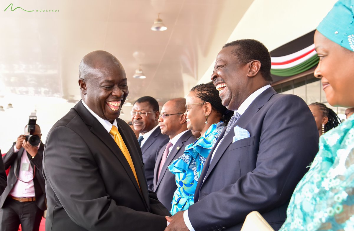 MusaliaMudavadi's tweet photo. My wife Tessie and I joined H.E President @WilliamsRuto, Deputy President @rigathi Gachagua and other leaders in marking this year's Mashujaa Day, the first National Celebration under the new dispensation of the Kenya Kwanza Government. https://t.co/ZJIGRJJ1o8