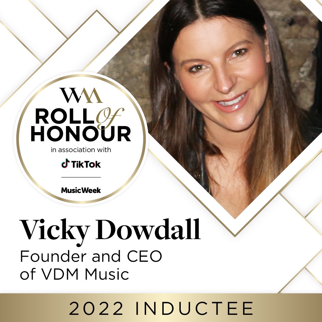 VDMMusic's tweet photo. Congratulation’s to our very own @vickydowdall for being included in @MusicWeek Roll Of Honour Women In Music 2022 #WIM22 #RollOfHonour https://t.co/RSReOqVtV5