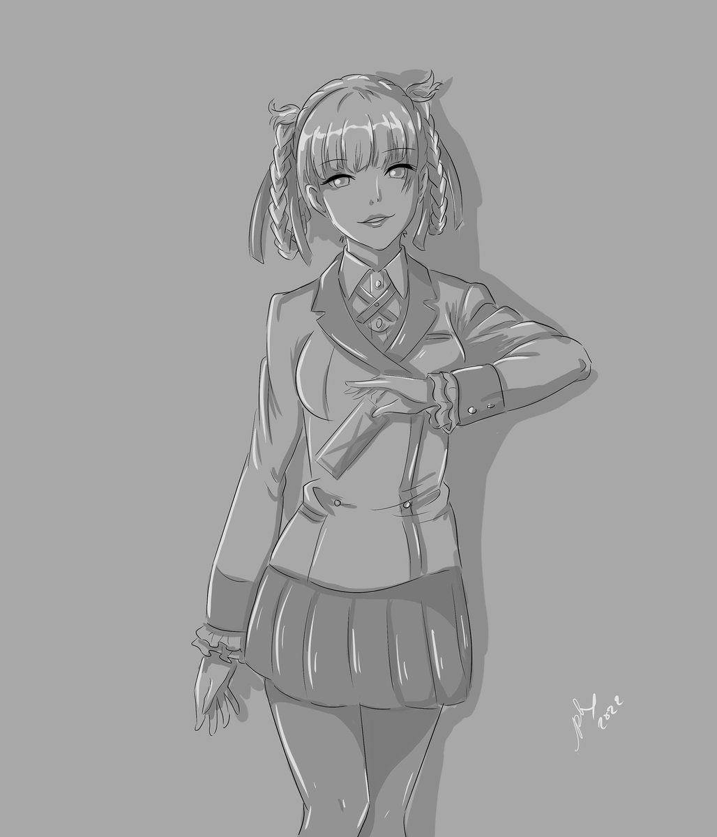 Day 20: Bluff. So this is the one I initially quick sketched for day 8 (Match). But it also works for today.#kakegurui