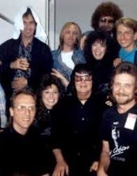 Royorbisonjr's tweet photo. Happy Birthday Tom Petty!

We’re both October children. My birthday is Oct. 18th &amp; his birthday Oct. 20th.

I sure have great memories with #TomPetty

This pic is me &amp; the #TravelingWilburys &amp; some of my Dad’s road crew
#HappyBirthday #RoyOrbisonJr #GeorgeHarrison #JeffLynne https://t.co/LqoK0j92US
