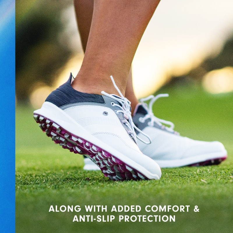 FootJoy's tweet photo. Experience out of this 🌎 comfort.
The redesigned #FJSTRATOS features a new molded heel that provides localized support & an anatomical feel, along with added comfort, and anti-slip protection.
Available in both Men's & Women's.