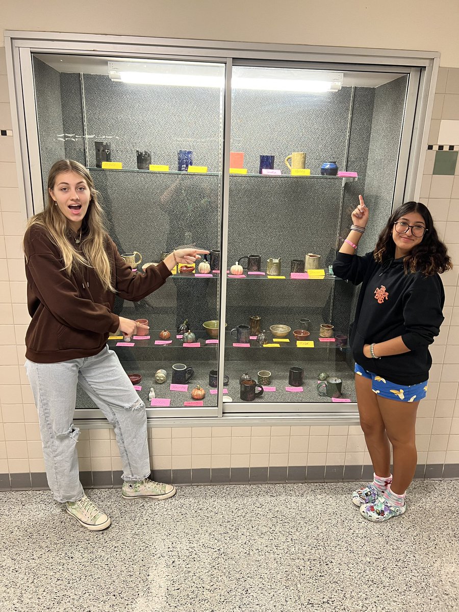 Teacher_Outlaw's tweet photo. These 2 RAMtastic artist where so excited to have there most amazing artwork put on display! And I quote “we have made it!” #ramspowerofone #RamsVisualArt @mstennet @kacage @bhsstem https://t.co/0OmIPnMZm5